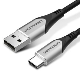 Vention Kabel USB-A do USB-C Vention w oplocie 3A 480Mbps 1m szary