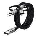 Vention Kabel Vention USB-A 3w1 Micro-B USB-C Lightning 1m szary