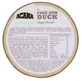 ACANA ACANA Free-Run Duck Dog 2kg (WYPRZEDAŻ)