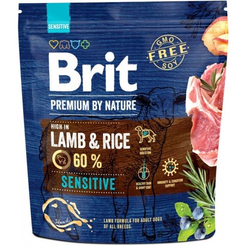 Brit BRIT Premium by Nature Sensitive Lamb&Rice - sucha karma dla psa - 1 kg