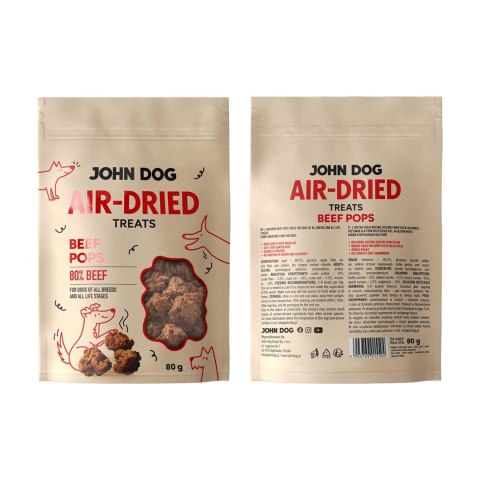 JOHN DOG JOHN DOG AIR DRIED BEEF POPS 80G- przysmak