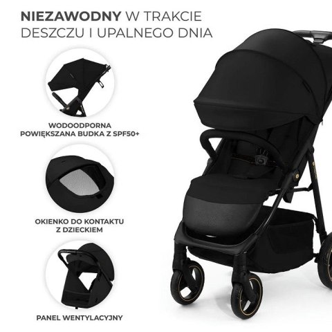 KinderKraft Kinderkraft wózek spacerowy TRIG 3 ONYX BLACK (WYPRZEDAŻ)