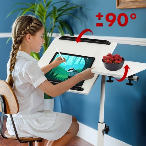 Maclean MACLEAN MOBILNE BIURKO/STAND NA LAPTOP, BIAŁE, REGULACJA WYSOKOŚĆ 59-89CM, MAX. 30KG MC-121 W