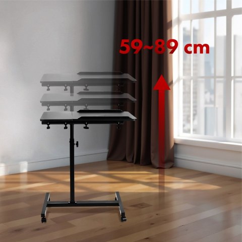 Maclean MACLEAN MOBILNE BIURKO/STAND NA LAPTOP, CZARNE, REGULACJA WYSOKOŚC 59-89CM, MAX. 30KG MC-121 B
