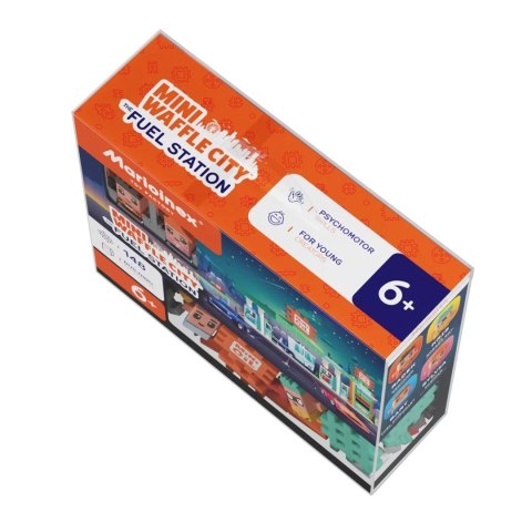 Marioinex MARIOINEX Klocki Mini Waffle City Stacja paliw, 148 elementów