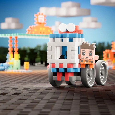 Marioinex MARIOINEX Klocki Mini Waffle City Stacja paliw, 148 elementów