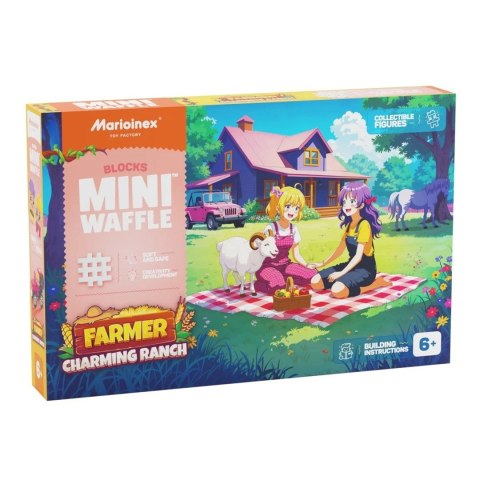 Marioinex MARIOINEX Klocki Mini Waffle Farmer Urocze ranczo, 112 elementów