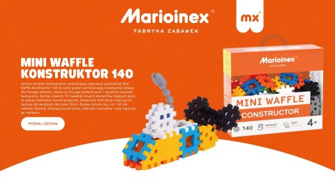 Marioinex MARIOINEX Klocki Mini Waffle Konstruktor, 140 elementów