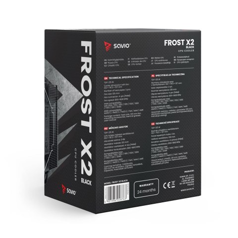 SAVIO SAVIO CHŁODZENIE CPU FROST BLACK X2