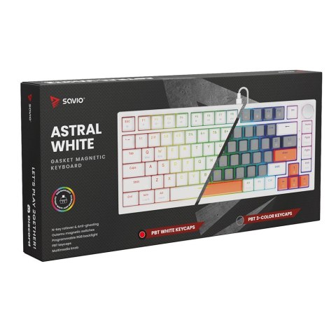 SAVIO SAVIO KLAWIATURA MECHANICZNA ASTRAL WHITE OUTEMU WHITE JADE RGB