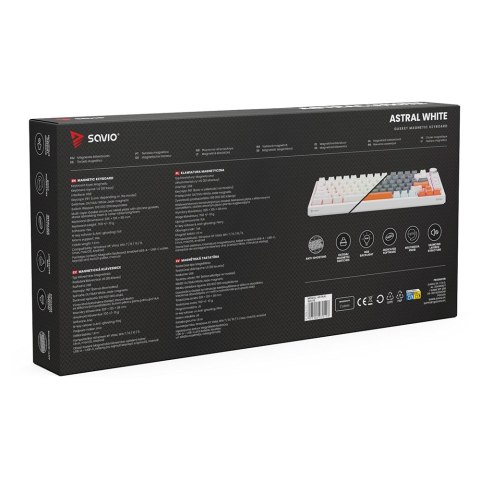 SAVIO SAVIO KLAWIATURA MECHANICZNA ASTRAL WHITE OUTEMU WHITE JADE RGB