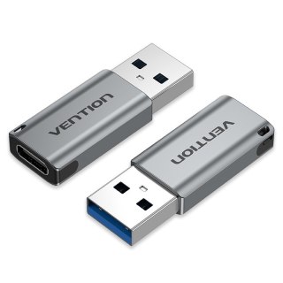 Vention Adapter USB 3.0 Vention USB-A do USB-C szary stop aluminium