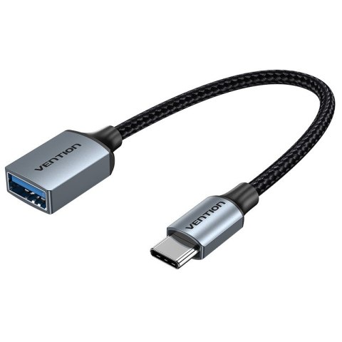 Vention Kabel OTG USB 3.0 Vention USB-C do USB-A 0,15 M szary stop aluminium