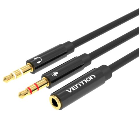 Vention Kabel audio Vention 2x 3,5mm męski do 4 biegunowego żeńskiego 3,5mm 0,3m