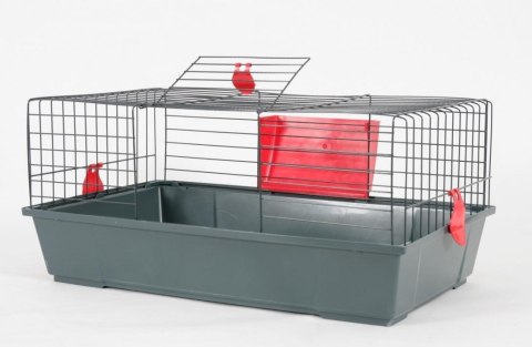 ZOLUX ZOLUX Klatka dla dużych gryzoni CLASSIC 80 cm kol. szary/czerwony (WYPRZEDAŻ)