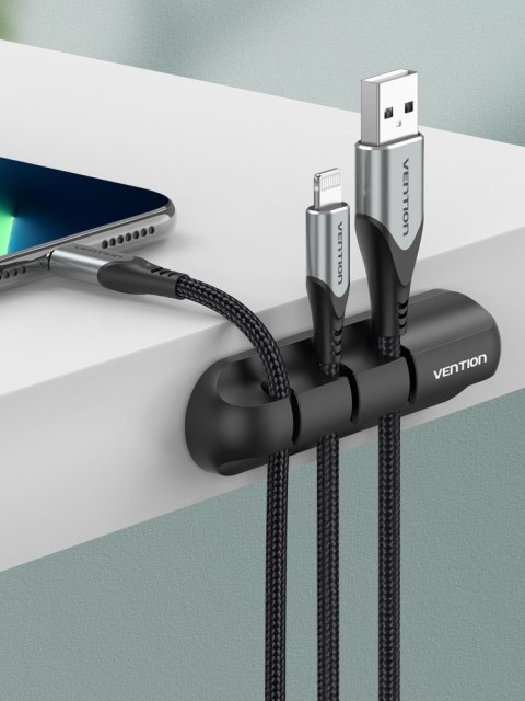 Vention 7-portowy organizer kabli Vention czarny