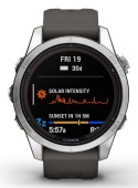 Garmin Zegarek sportowy Garmin Fenix 7S Pro Solar Silver SS Grapphite