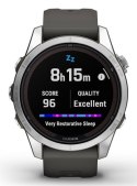 Garmin Zegarek sportowy Garmin Fenix 7S Pro Solar Silver SS Grapphite