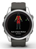 Garmin Zegarek sportowy Garmin Fenix 7S Pro Solar Silver SS Grapphite