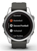 Garmin Zegarek sportowy Garmin Fenix 7S Pro Solar Silver SS Grapphite