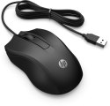 Hewlett-Packard Mysz HP Wired Mouse 100 przewodowa czarna 6VY96AA