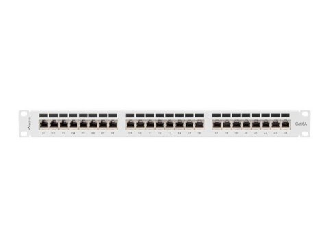 Lanberg LANBERG PATCH PANEL 24 PORT 1U 19" KAT.6A FTP SZARY PPSA-1024-S
