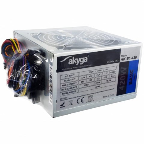 Akyga Zasilacz Akyga AK-B1-420 (420 W; Pasywne; 120 mm)