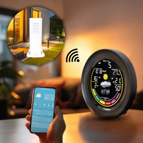 Blaupunkt Stacja pogodowa BLAUPUNKT WS35BK APP, czarny