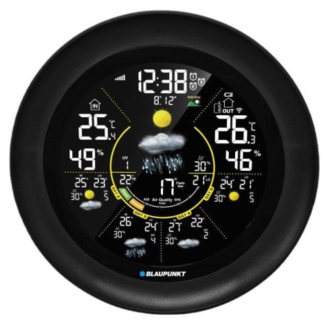 Blaupunkt Stacja pogodowa BLAUPUNKT WS65BK APP, czarny