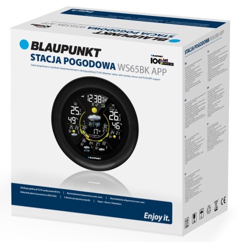Blaupunkt Stacja pogodowa BLAUPUNKT WS65BK APP, czarny