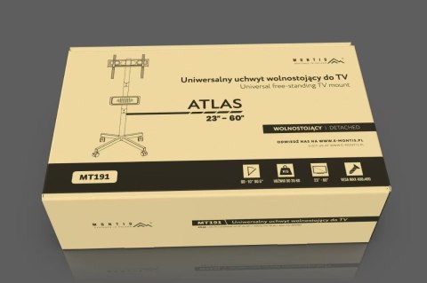 MONTIS MONTIS MOBILNY UCHWYT DO TELEWIZORA 23"-60" MT191 ATLAS / CZARNY / VESA 400X400