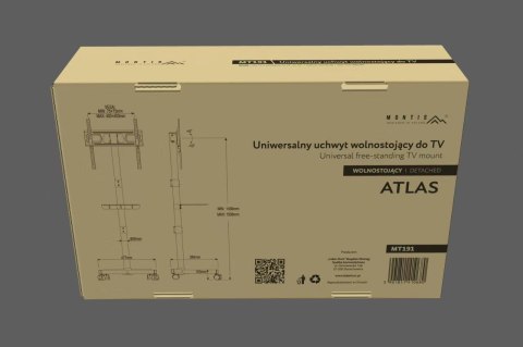 MONTIS MONTIS MOBILNY UCHWYT DO TELEWIZORA 23"-60" MT191 ATLAS / CZARNY / VESA 400X400