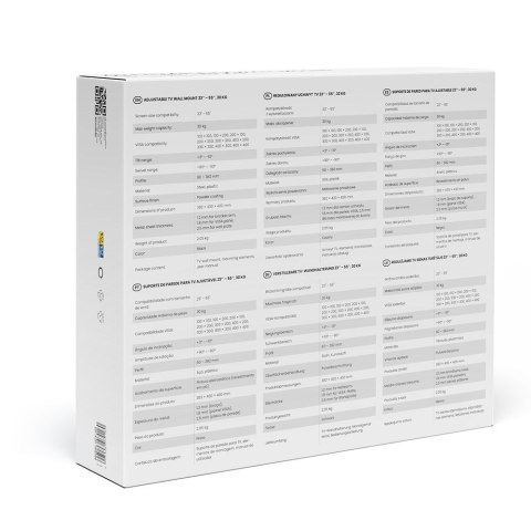 SAVIO SAVIO REGULOWANY UCHWYT TV UTV-03 23''- 55'' 30 KG