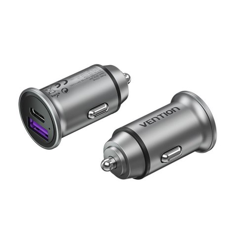 Vention Ładowarka samochodowa Vention USB-A USB-C 30W PD
