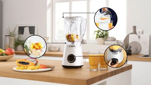 BOSCH Blender kielichowy Bosch MMB6141W Serie 4 VitaPower (1200W; biały)