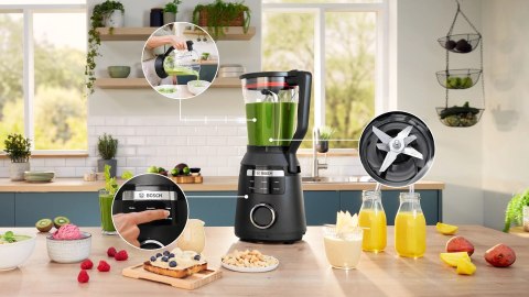 BOSCH Blender kielichowy Bosch MMB6652B Serie 6 VitaPower (1800W; czarny)