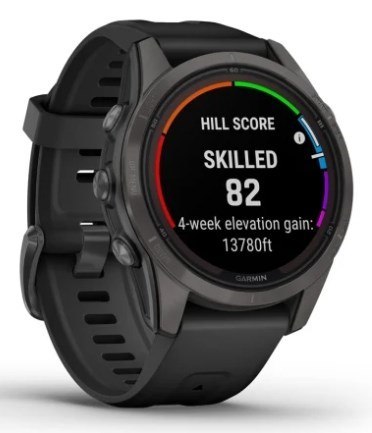 Garmin Zegarek Garmin Fenix 7S Pro 42mm Sapphire Solar szary tytanowy DLC z czarnym paskiem