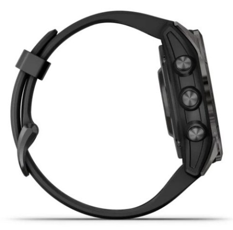 Garmin Zegarek Garmin Fenix 7S Pro 42mm Sapphire Solar szary tytanowy DLC z czarnym paskiem