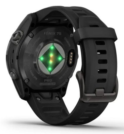 Garmin Zegarek Garmin Fenix 7S Pro 42mm Sapphire Solar szary tytanowy DLC z czarnym paskiem