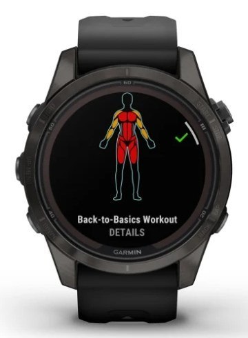 Garmin Zegarek Garmin Fenix 7S Pro 42mm Sapphire Solar szary tytanowy DLC z czarnym paskiem