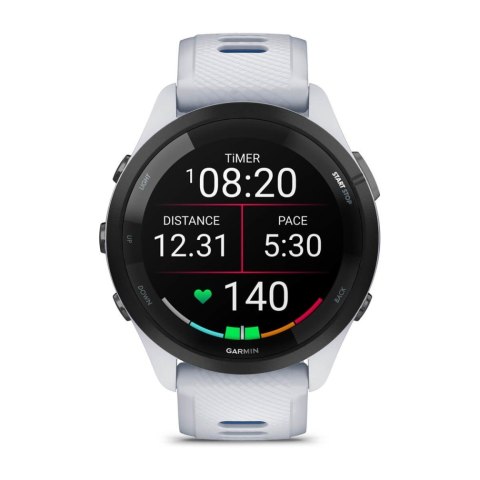 Garmin Zegarek Garmin Forerunner 265 46mm Black Bezel with Whitestone Case biało-niebieski