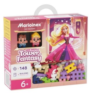 Marioinex MARIOINEX Klocki Mini Waffle Princess Wieża Fantazji, 148 elementów