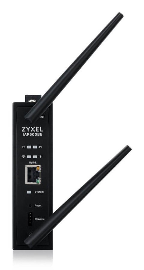 ZyXEL Access Point Wi-Fi 7 Zyxel IAP500BE-EU0101F BE5000, Dual Radio 2x2 MU-MIMO, PoE+ (802.3at), Industrial AP, montaż DIN Rail , Sta
