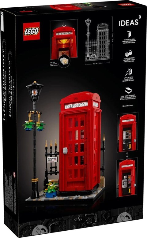 Lego LEGO Ideas 21347 Czerwona londyńska budka telefoniczna