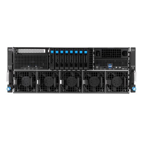 ASUS Platforma Asus Rack (4U) ESC8000A-E13P AMD EPYC 9005 (8xNVMe, 2xM.2, 2x10Gbe, IPMI, 3200W)