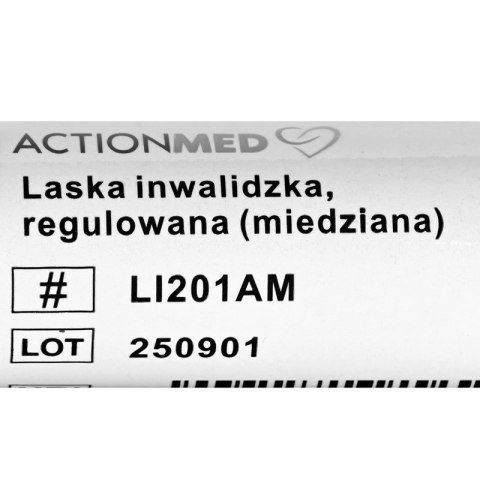 ActionMed Laska inwalidzka, regulowana (miedziana)