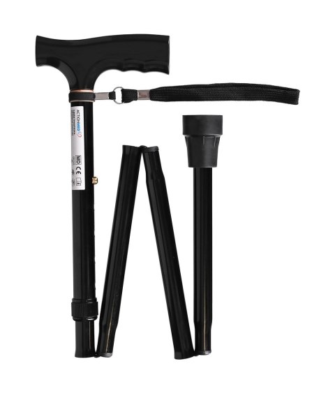 ActionMed Laska inwalidzka, składana (czarna)