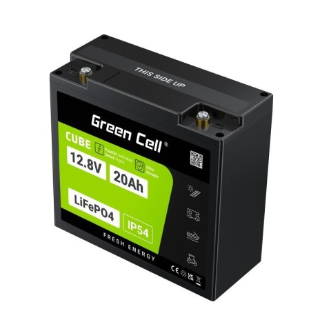Green Cell GREEN CELL AKUMULATOR LIFEPO4 CUBE 20AH 12V/12.8V 256WH LFPGC12V20AH