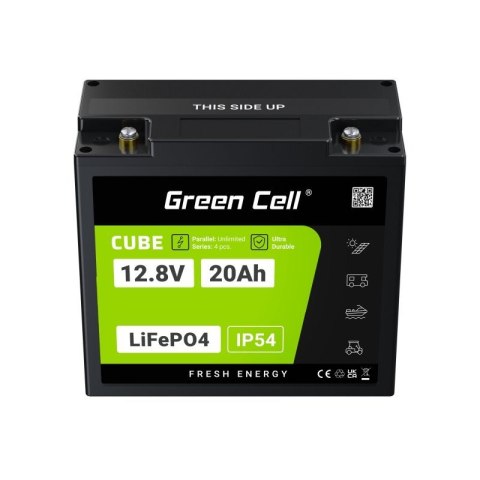 Green Cell GREEN CELL AKUMULATOR LIFEPO4 CUBE 20AH 12V/12.8V 256WH LFPGC12V20AH
