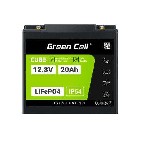 Green Cell GREEN CELL AKUMULATOR LIFEPO4 CUBE 20AH 12V/12.8V 256WH LFPGC12V20AH